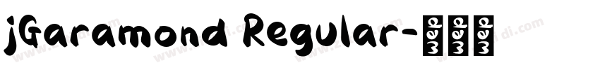 jGaramond Regular字体转换